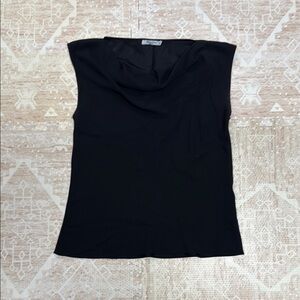 MM Lafleur Black Sleeveless Scooped-Neck Tank Top